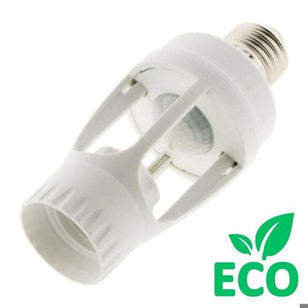 E27 glødelampesokkel med integreret sensor - 2 stk. Hvid - Elexity
