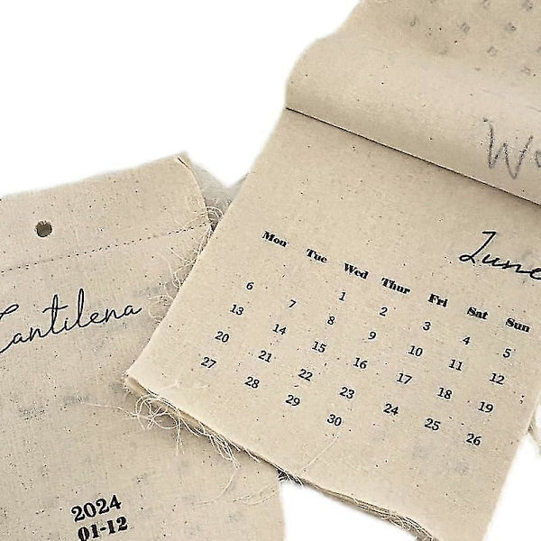 Modern väggkalender i tyg 2024 - Praktisk mötesorganisatör för kontor och klassrum - Månadskalender med högkvalitativt material