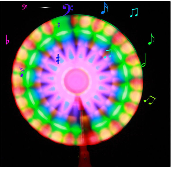 Led Glødende Vindmølle Leke Blinkende Lys Opp LED Spinning Musikk Vindmølle Strip Form Barneleke Gave Tilfeldig farge 1 pakke