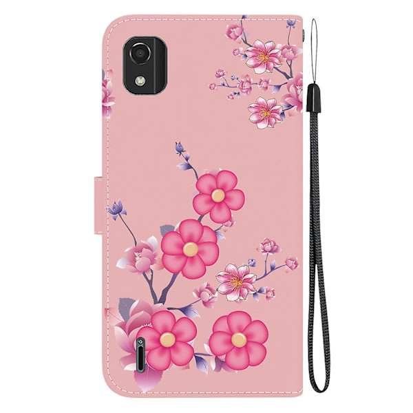Nokia C2 2. generation etui, mønstret læder flip pung kortholder kompatibel med Nokia C2 2. generation cover - Sakura