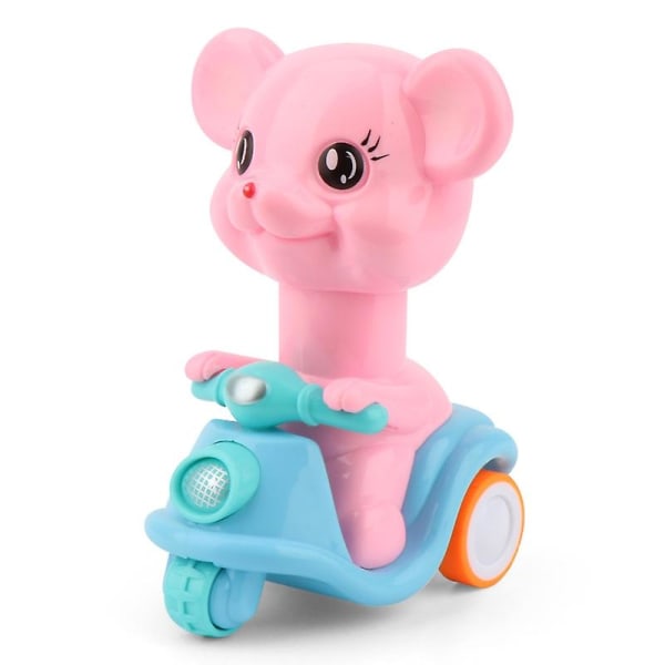 2st Sliding Press Toy Tecknad Pull Back Leksaker Cute Animal Force Tröghetsleksak Baby Pull Back Bilar Leksaker