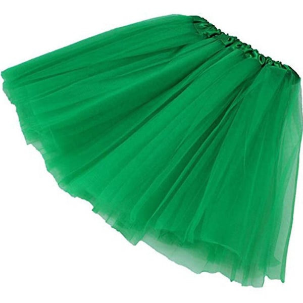 Nye Skirt Women Ladies Irske Skørter Grøn Fest Skørt Lagdelt Tutu Skørt Festival Tøj Ferie Tutu Skørt Green 40*30cm