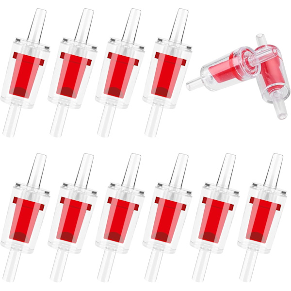 10-pack Aquarium Luftpump Checkventiler, Plast Checkventiler för Standard 3/16\" Luftslangar