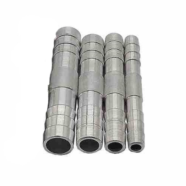 4 stk. A/C Slange Barb Lige Splice Push In Fitting Aluminium 6 8 10 12 Lige Splice Barbed Fitting