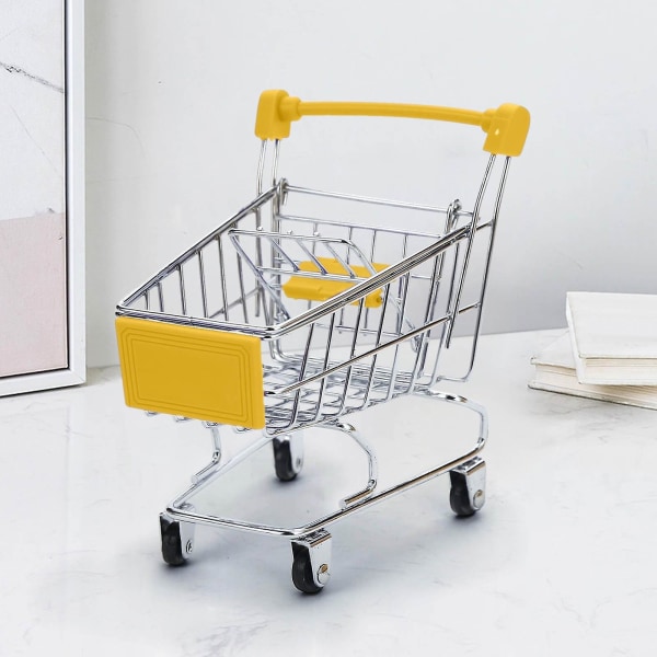 Barnens Supermarket Mini Shopping Cart Mini Supermarket Shopping Cart Yellow