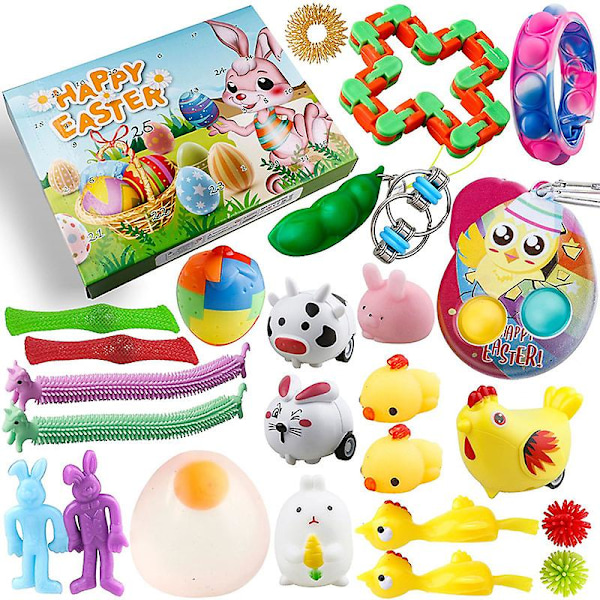 Ny Fidget Adventskalenderboks Anti Stress Relief Toys Sets Slow Rising Squishy Squeeze Kids Gift Boys 5