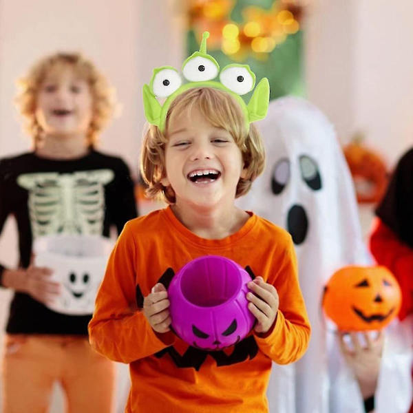 Toy Story Alien Grön Huvudband Ögonboll Monster Plysch Huvudbonad Cosplay