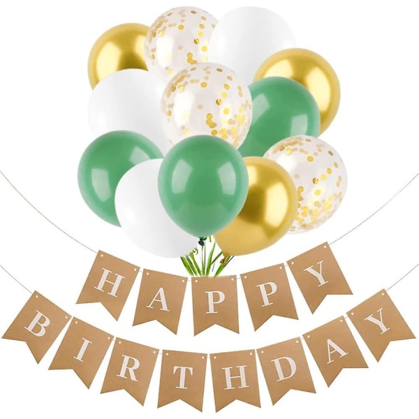 13 pakke tillykke med fødselsdagen bannere Fødselsdagsballoner til hjemmet eller haven fødselsdagsfest Bunting festdekorationsartikler