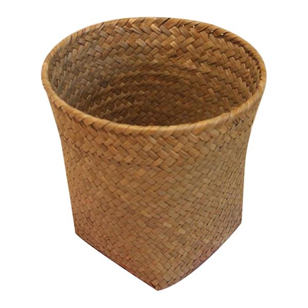 Handvävd sjögräs förvaringskorg Blomkorgar Krukväxt Succulent Organizer För Hem Vardagsrumsdekoration Landskap Handvävd tångbehållare