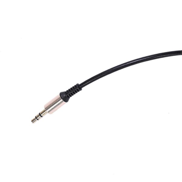 Audio Aux-kabel 3.5 Vinkel 3.5mm Han til Han Sort