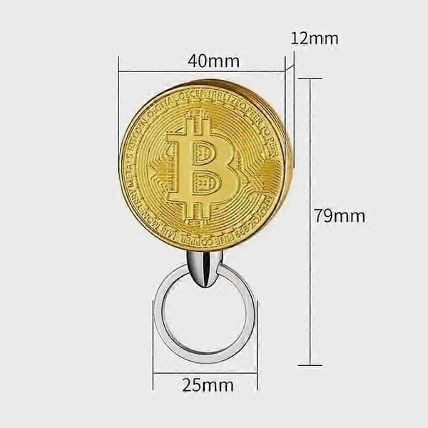 Bitcoin-Møntlighter Bærbar Butangasfyldt Lighter til Mænd Silver