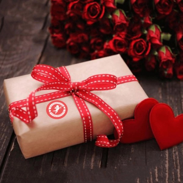 Alla hjärtans dag hjärtformade presentförpackning dekoration klistermärke Presentförpackning klistermärken