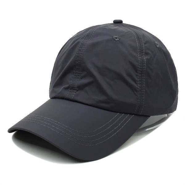 Kevät ja kesä Outdoor Sports Ponytail Cap Säädettävä hengittävä nopeasti kuivuva cap Dark Grey