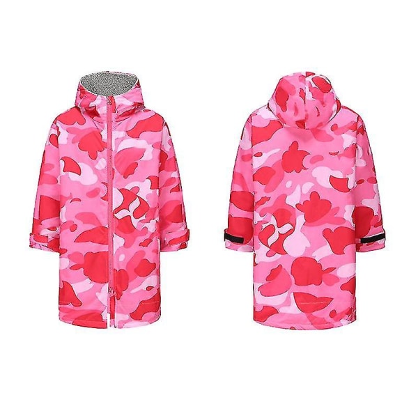 Kids Spirit Of Adventure Huva Vattentät Varm Torkande Omklädningsrock 9-13 År 5-9 År Uk Story Pink camouflage Below 135cm