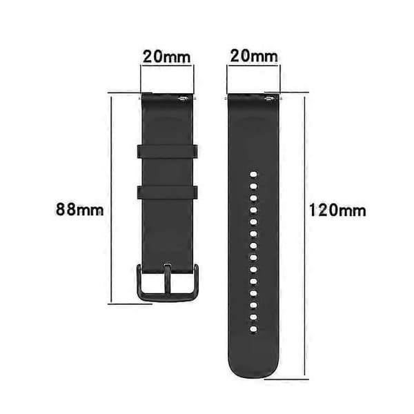 For Garmin Venu 2 Plus 20mm Solid Farge Silikon Klokkereim GOBV White