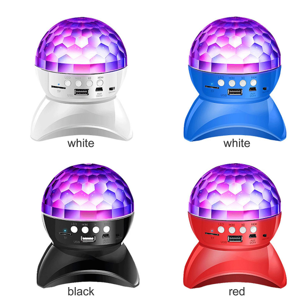Disco Ball LED Bluetooth högtalare, kreativ 360 graders roterande nattlampa, hållbar för barns sovrum och fester Blue