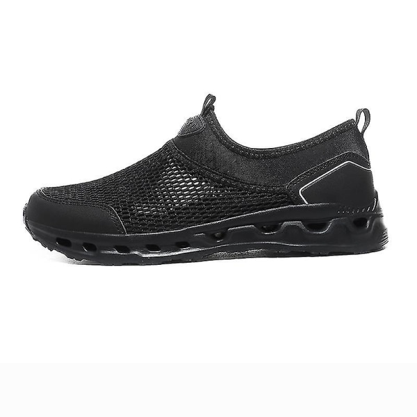 Löparskor för män Casual som andas Promenadskor Bekväma lätta skor (flera val) Black 40