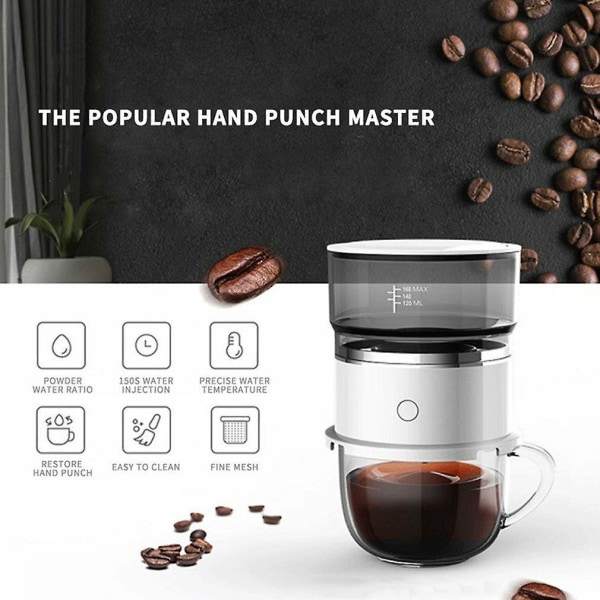 Bärbar elektrisk kaffemaskinsficka Kaffedripper Automatisk kaffebryggare Kaffekärl Kaffekannor