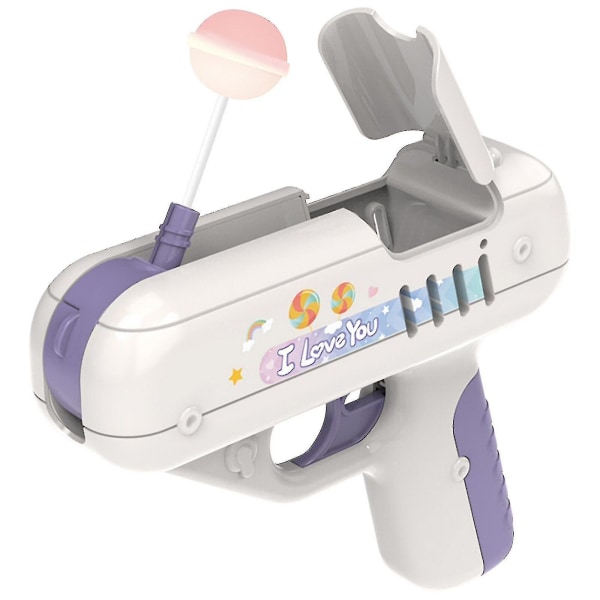 Mini Lollipop Gun Candy Gun Söt Djurkärlek Överraskning Lollipop Pojkvän Kreativa Barn Baby Barnleksak purple