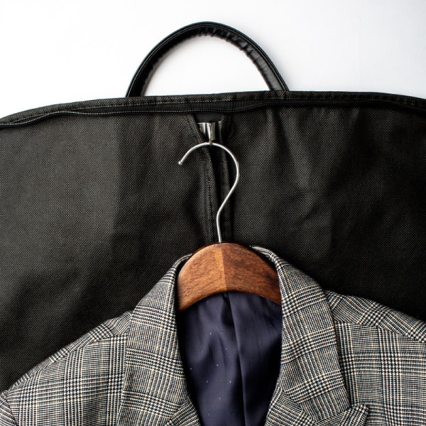 Kostym cover Oxford tyg kostym dammpåse Cover för seniorkläder förpackningspåse Black