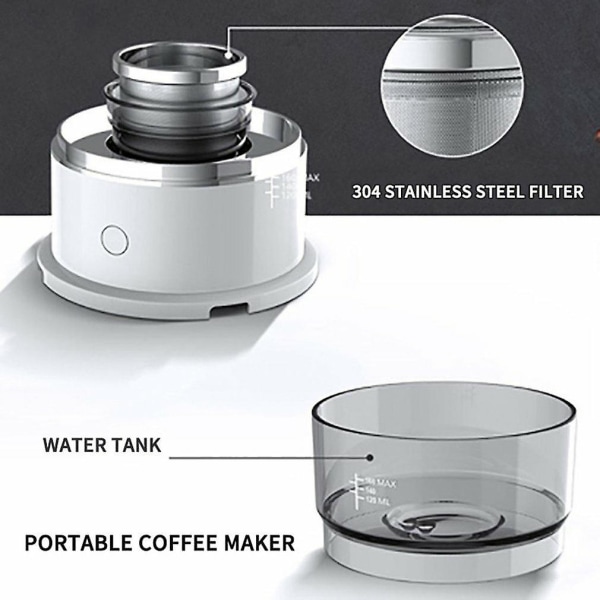 Bärbar elektrisk kaffemaskinsficka Kaffedripper Automatisk kaffebryggare Kaffekärl Kaffekannor