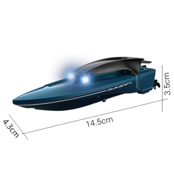 RC-båt Trådlös mini RC-yacht med ljusladdning 2,5G blue