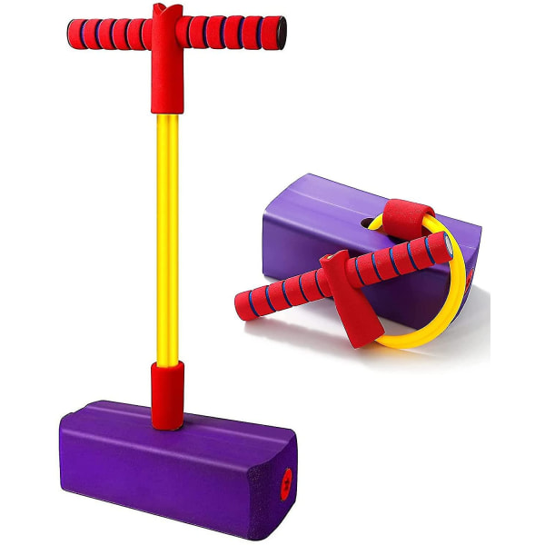 Foam Pogo Jumper Stick För Barn Bungee Toys För 3-14 barn Purple