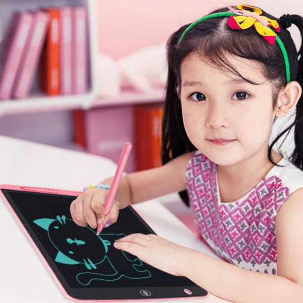 Raderbar anteckningsbok med LCD-ritbord för barn Pink