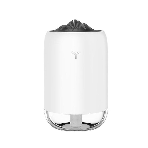Bärbar luftfuktare för bil hemma med sprayinstrument för nattljus, USB luftfuktare aromspridare White