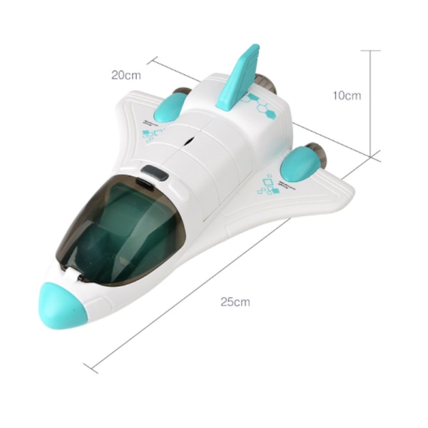 Rymdskepp Flygplansleksaker för barn med ljus och ljud blue