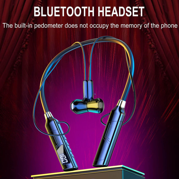 Neck Sports Bluetooth Headset Stereo Pluggbart Bluetooth Headset