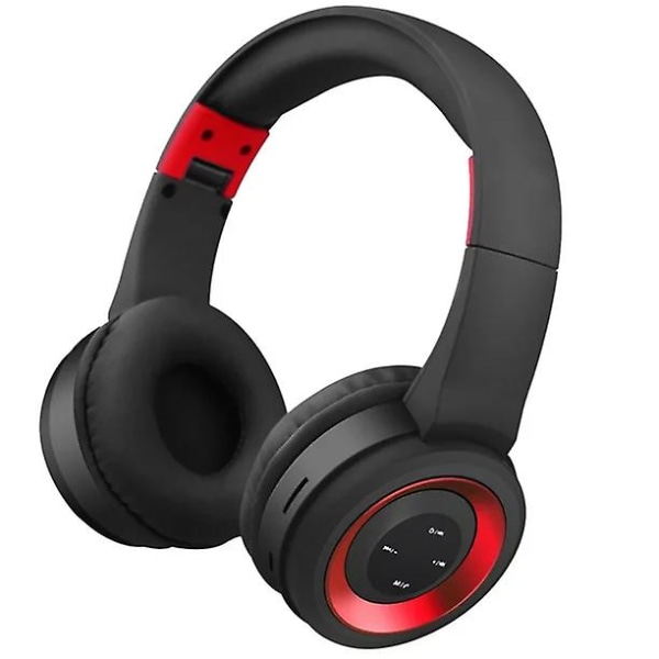 Bluetooth Headset Trådlöst Headset Brusreducering Vikbart Justerbart Headset Subwoofer Sport Headset Röd Svart Red Black