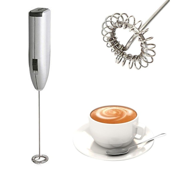 Mini handhållen elektrisk mixer med automatisk design och handhållen mjölkskummare för kaffe, cappuccino och skumtillverkning 2pcs