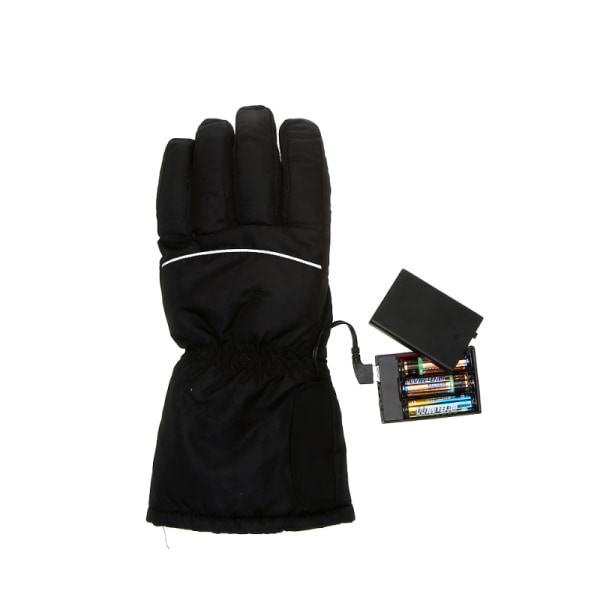 Varma handskar vinter elvärme handskar utomhusfiske Black