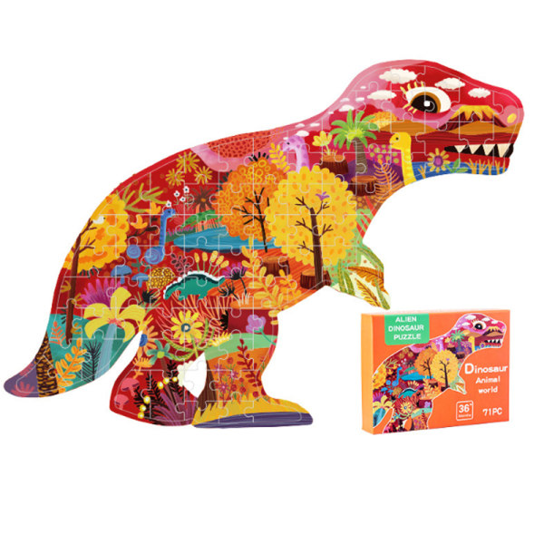 Barnpussel träpussel pedagogiska spel leksaker Dinosaur