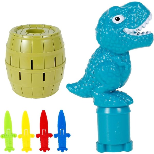 Pop Up Novelty Dinosaur Barrel Leksaker, roliga barn Action Brädspel leksak