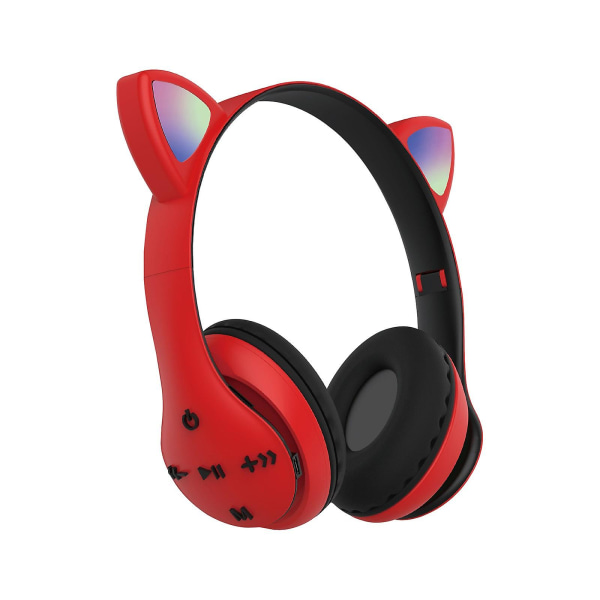 Bluetooth hörlurar Fällbara headset Trådlöst Bluetooth headset Trådlöst Bluetooth -headset Bluetooth EarRed Red