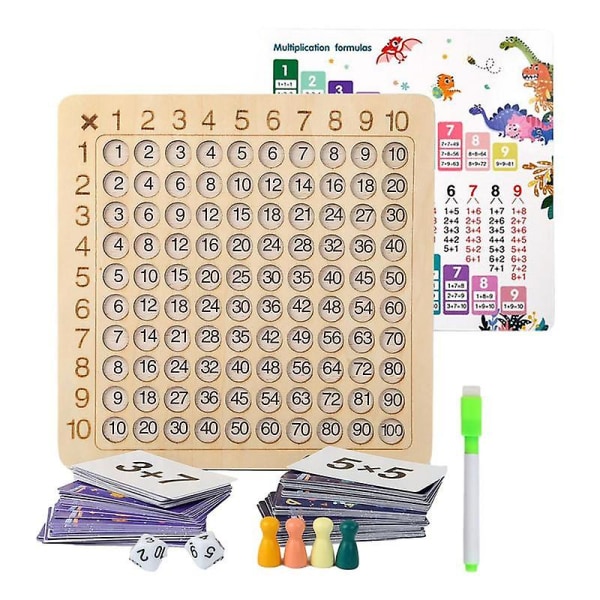 Trä Math Multiplikation Brädspel Barn pedagogiska leksaker