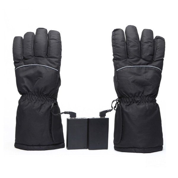 Varma handskar vinter elvärme handskar utomhusfiske Black