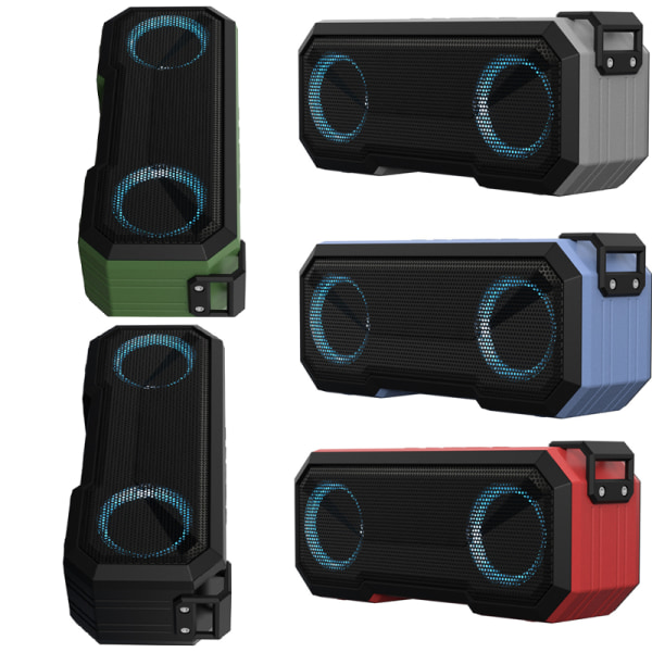 IPX7 vattentät, dammtät och stötsäker Bluetooth högtalare Green