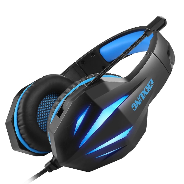 Gaming Headset PC med mikrofon J5 (USB - 3,5 mm - blå) blue
