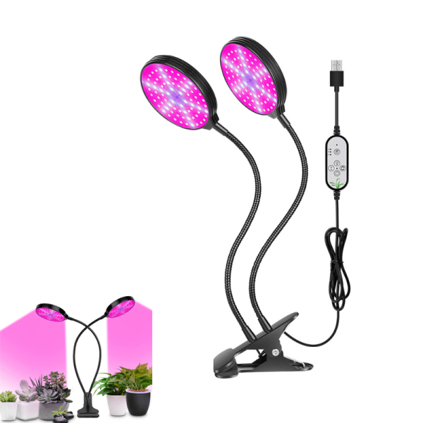 3 Head LED Full Spectrum Plant Grow Light Lamp 30W