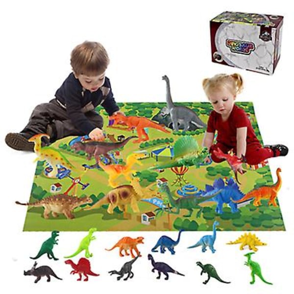 Barnleksaker Dinosaur World Game Matt Scene Set 24 delar