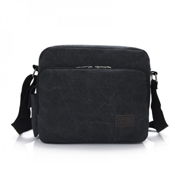 Messenger Bag Canvas Shoulder Messenger Bag Crossbody handväska Black
