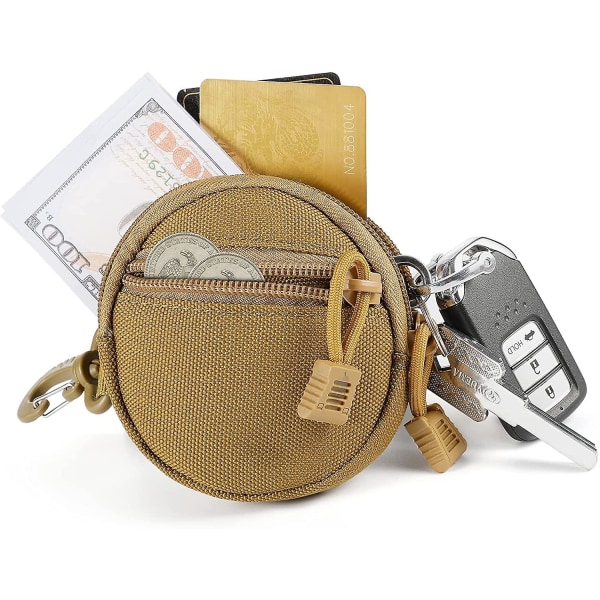 Påsar Military Gear Tactical Bag Som Myntväska Nyckelring Plånbok Midjepaket Liten Molle-påse Khaki 1pc