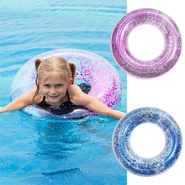 Transparent Glitter Pool Foats Simring multicolor 80