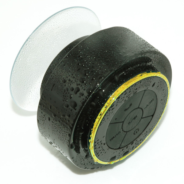 Badkar Bluetooth högtalare, vattentät bärbar duschhögtalare med sugkopp inbyggd mikrofon Perfekt högtalare yellow