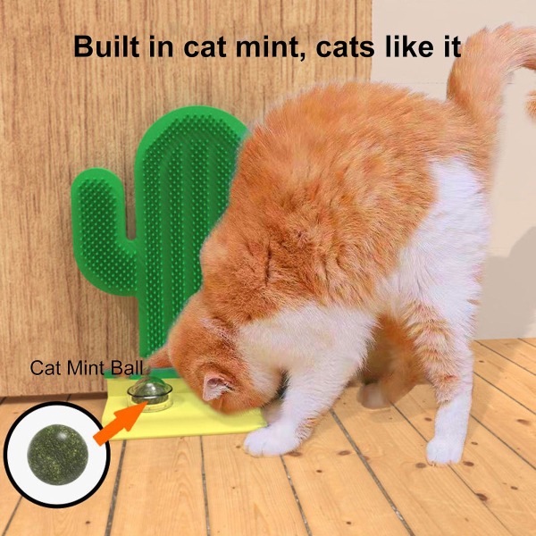 Cat Scratch Pad Pet Leksak Härlig kaktus Form Puss Kittlar Katt Leksaker Hållbar Hälsosam Säker Pet Toy Ball