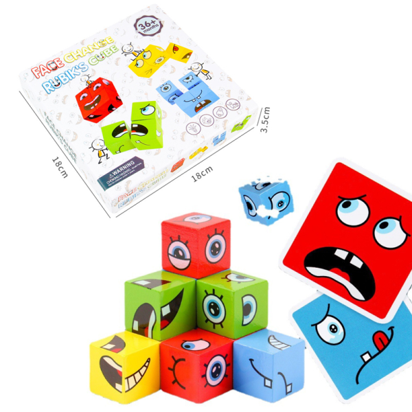 Barns ansiktsförändrande Rubik's cube toy