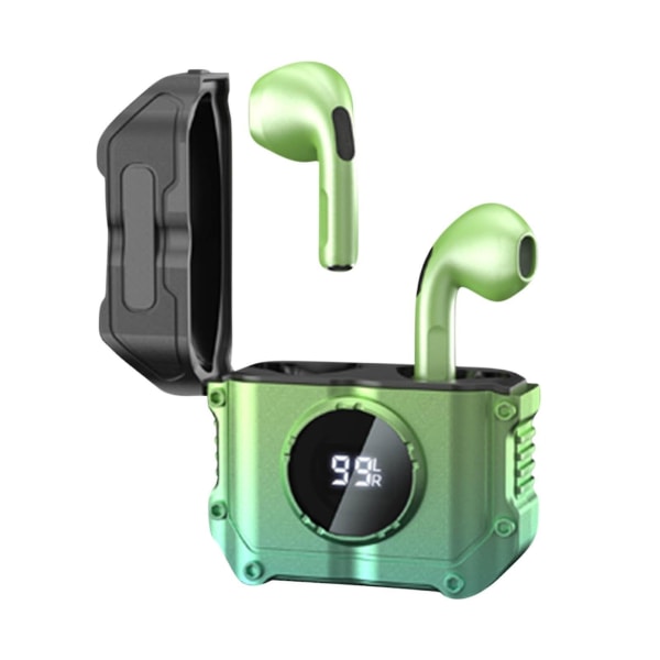 Trådlöst Bluetooth Headset Binaural In-ear Trådlöst Stereo Headset Bluetooth 5.2 Grön Green
